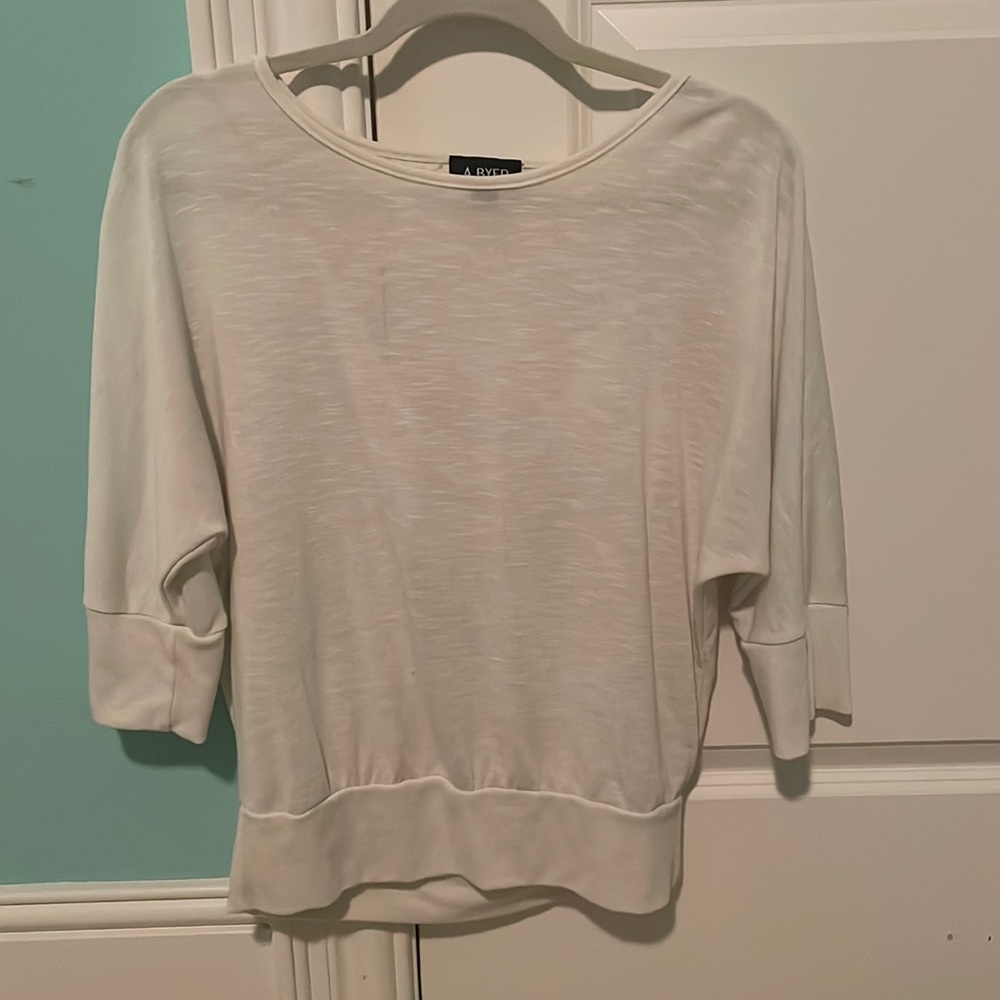 White Top with a Semi-Lacy Peek-a-Boo Back